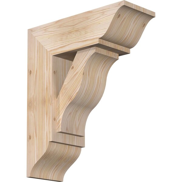 Ekena Millwork Funston Traditional Smooth Bracket w/ Offset Brace, Douglas Fir, 7 1/2"W x 20"D x 24"H BKT0806X20X24FST01SDF - main